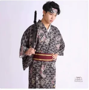 Kimono géométrique pour homme élégant et moderne