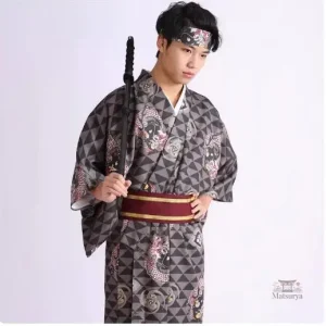 Kimono géométrique pour homme élégant et moderne