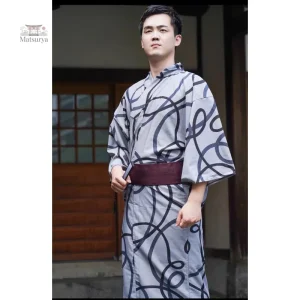 Kimono homme artistique traditionnel en tissu léger