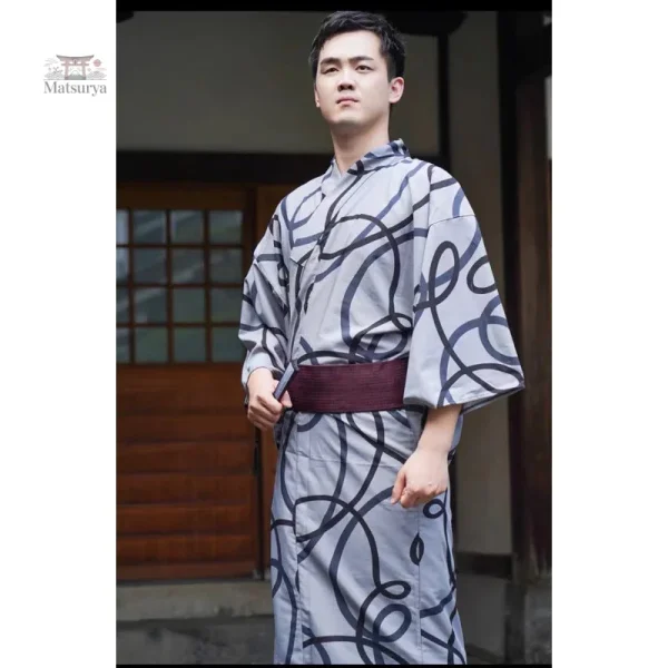 kimono-homme-artistique-1 Kimono homme artistique traditionnel en tissu léger