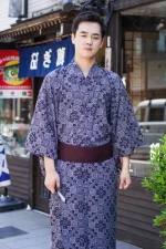 Kimono homme de luxe, vêtement japonais élégant