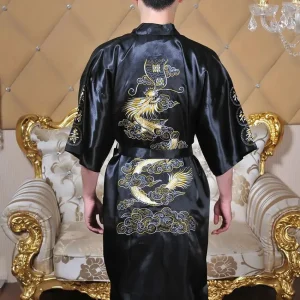 Kimono homme dragon en tissu léger