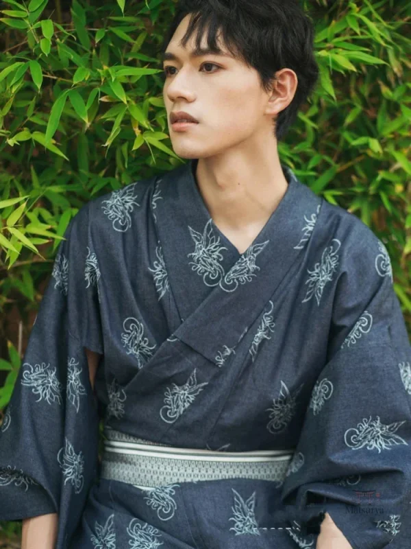 kimono-homme-elegant-1 Kimono Homme Élégant en tissu traditionnel