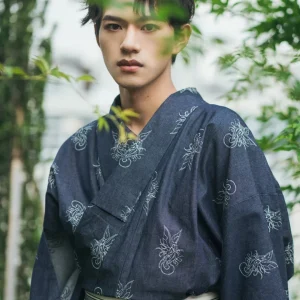 Kimono traditionnel pour homme, style élégant