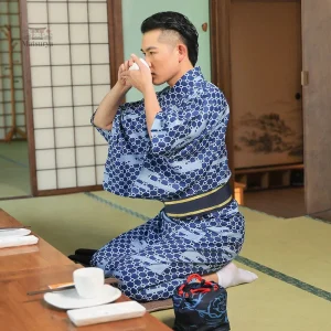 Kimono estival pour homme, style traditionnel, couleur unique