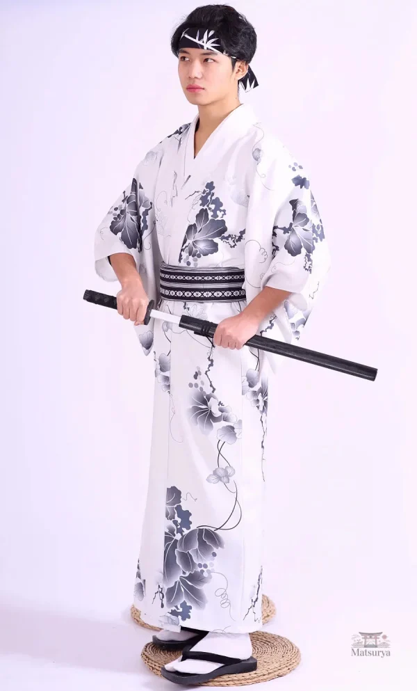 Kimono homme floral traditionnel, style élégant et moderne