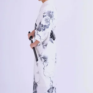 Kimono homme à motifs floraux, idéal pour toutes occasions