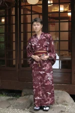 Kimono homme marron traditionnel
