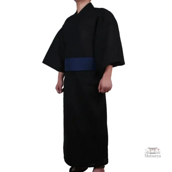 Kimono noir homme avec coupe moderne