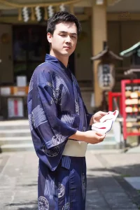 Kimono Homme Relax traditionnel en tissu léger
