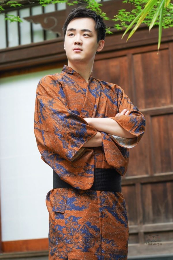 kimono-homme-retro-1 Kimono homme rétro en style japonais traditionnel