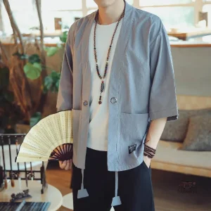 Vêtement kimono pour homme au style décontracté
