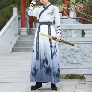 Kimono stylé pour homme en teinture dégradée