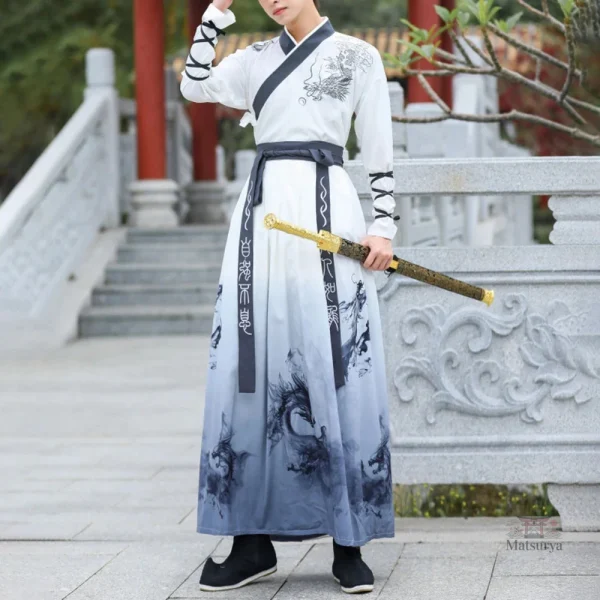 Kimono stylé pour homme en teinture dégradée