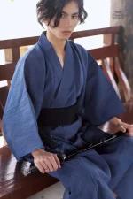 Kimono Traditionnel pour hommes en couleur unie
