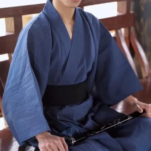 Kimono Traditionnel pour hommes en couleur unie