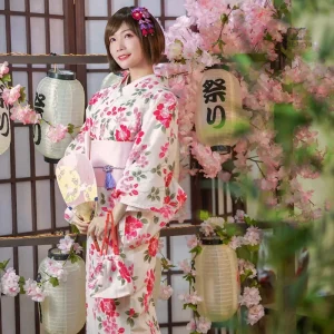 Kimono japonais en coton pour femme