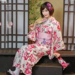 Kimono élégant en coton, style japonais