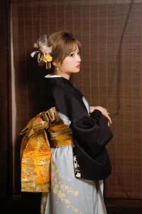 Kimono traditionnel japonais pour femme, style élégant