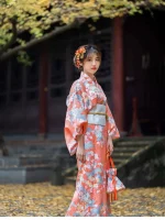 Kimono Femme à motifs floraux