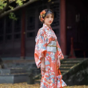 Kimono Femme à motifs floraux