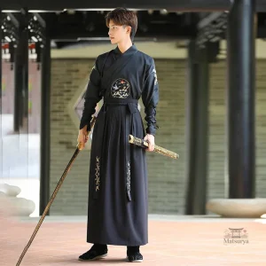 Kimono Japonais Homme Samouraï en tissu traditionnel