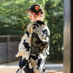 Kimono Japonais Floral Femme