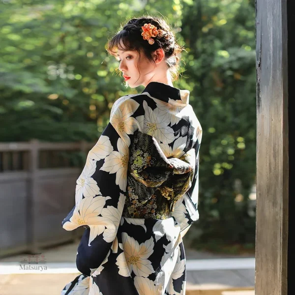 Kimono Japonais Floral Femme