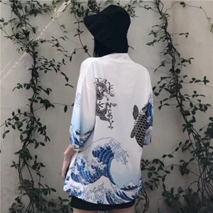 Veste Kimono Confortable Femme en style japonais