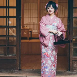 Kimono Japonais Rose pour femme