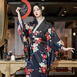 Kimono Japonais Femme Soie