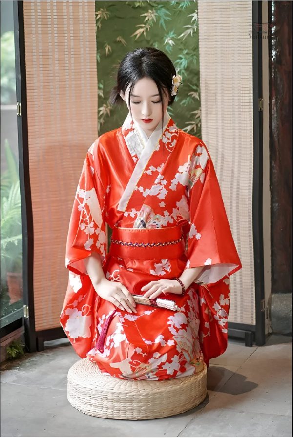 Kimono Traditionnel Femme en Soie Douce