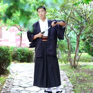 Kimono long pour homme en style traditionnel
