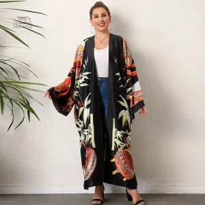 Kimono moderne femme élégant en tissu japonais