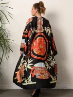 Kimono tendance avec motifs inspirés de la culture japonaise