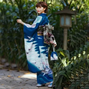 Vêtement traditionnel japonais, kimono avec motifs uniques