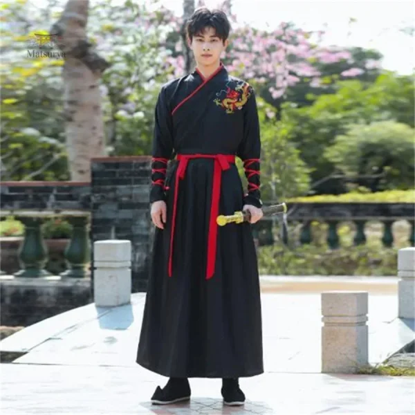 Vêtement traditionnel asiatique, kimono samouraï pour homme
