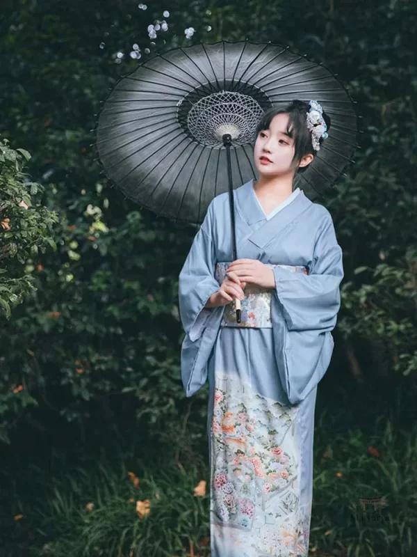 kimono-traditionnel-femme-bleu-1 Kimono traditionnel bleu pour femme