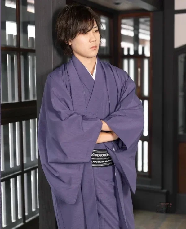 Vêtement masculin traditionnel, kimono uni chic