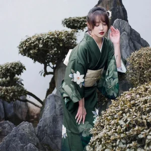 Kimono japonais élégant avec motifs culturels