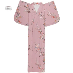 Mode japonaise : kimono rose élégant à motifs