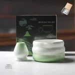Accessoires pour matcha : fouet, cuillère et bol inclus
