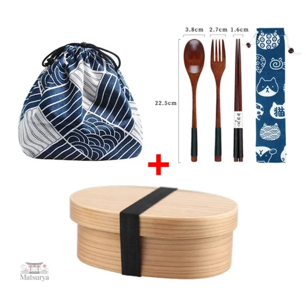 Boîte à bento à motifs traditionnels