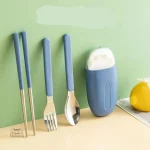 Kit de couverts japonais portable en étui compact