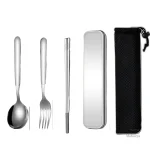 Couverts en acier pour repas japonais