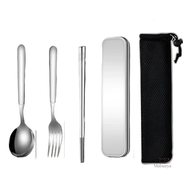 Couverts en acier pour repas japonais