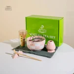 Accessoires pour la préparation du matcha à carreaux