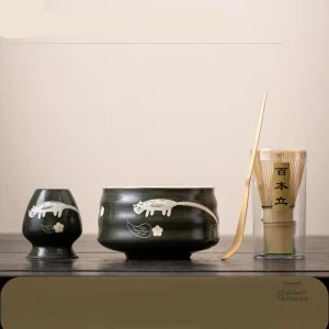 Kit Matcha Chat avec accessoires pour préparer le thé