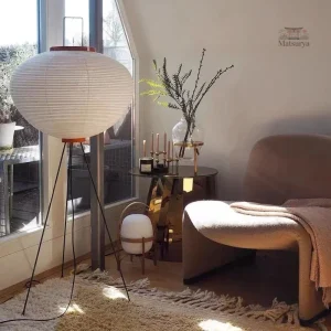 Lampe Japonaise ambiance zen en tissu traditionnel