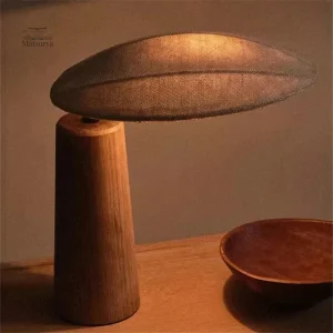 Lampe de bureau en bois, esthétique japonaise élégante